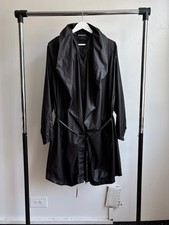 Cappotto drappeggiato nero Ann