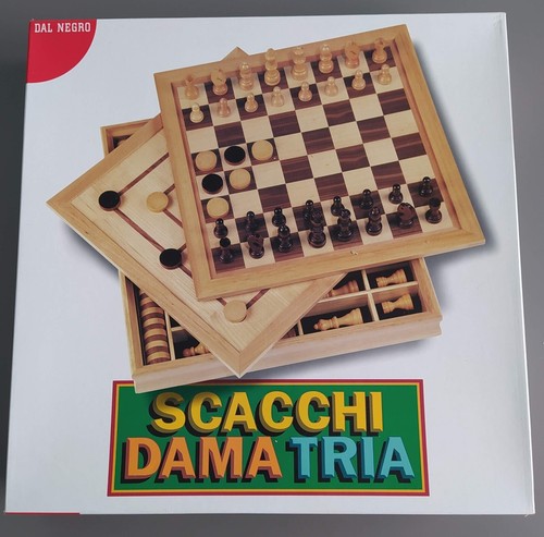 Scacchi dama tria in legno - -,