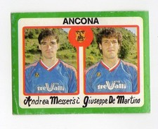 figurina CALCIATORI EUROFLASH 90 NUMERO 307 ANCONA MESSERSI', DE MARTINO