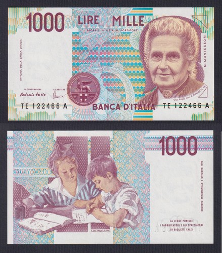 Banconota italia 1000 lire - italia,