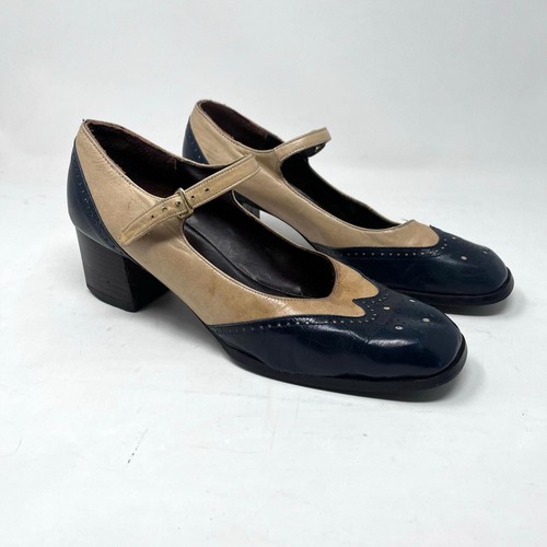 Scarpe vintage bicolore - , pelle