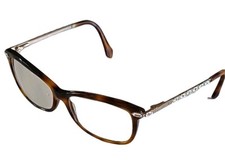 Montatura occhiali donna Roberto Cavalli tigrati,  stanghette dorate e svarowsky