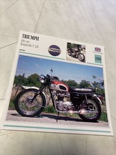 Triumph 650 Bonneville T120 1969 Carta Moto Da Collezione Atlas UK