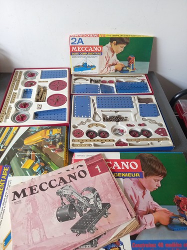 Vintage lot meccano jeune - le,