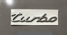 Scritta TURBO X Porsche Colori Nero Lucido E Opaco. Grigio E Cromato