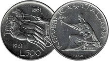 500 lire argento 100 - lire,