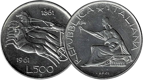 500 lire argento - lire,
