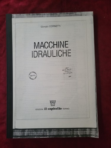 Libro macchine idrauliche - macchine,