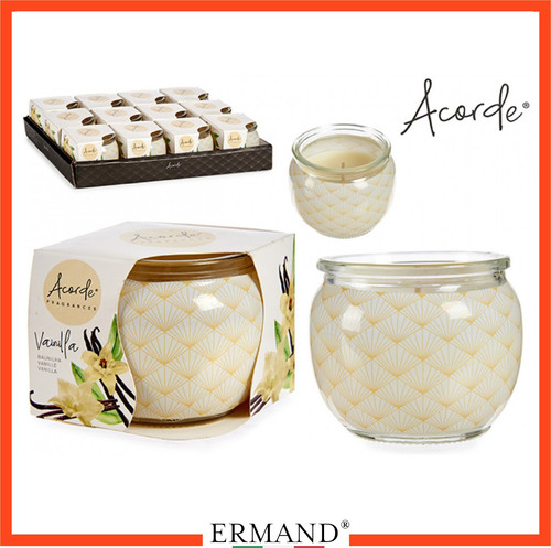 Candela vaniglia con vaso