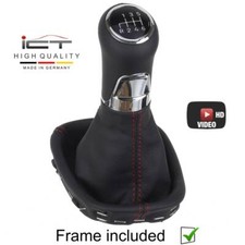 Pelle ICT pomello cambio cuffia per Mercedes W203 S203 CL203 filetto rosso C64