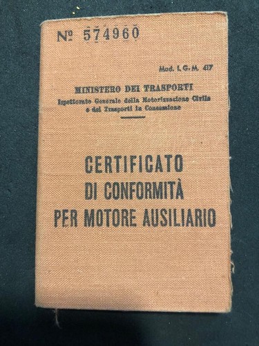 Garelli mosquito certificato - garelli,