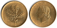 Italia 20 lire, 1981