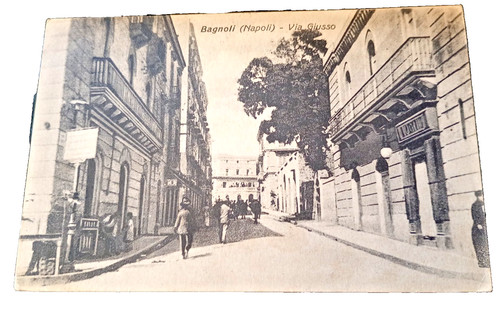 Cartolina napoli bagnoli via - napoli,