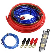 Kit Installazione Amplificatore 4 Gauge Completo Cablaggio Amplificatore Camper Cavo RCA 200A ANL Fusibile Sub