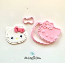 Hello Kitty Set Gattino Gatto Cookie Cutter Formine Biscotti 7/8
