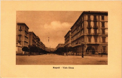 Cartolina cpa napoli viale - cartolina,