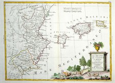 BALEARI VALENCIA Maiorca IBIZA 1783 ZATTA CARTA MAPPA ORIGINALE ANTICA Spagna