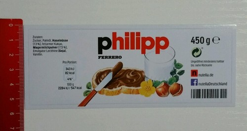 Adesivo sticker vetro nutella - vetro,