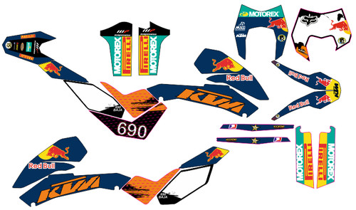 Kit adhesivos ktm - adhesivos,