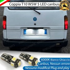 COPPIA LUCI TARGA A LED PIAGGIO PORTER MK3 III T10 W5W BIANCO CANBUS NO AVARIA