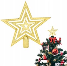 PUNTALE STELLA DORATA PER ALBERO DI NATALE addobbo oro punta decorazione palline