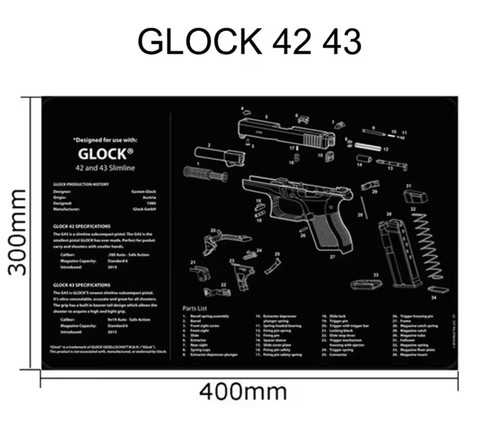 Tappetino glock per - glock, 42-43