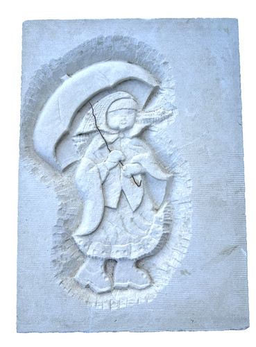 Scultura bambino pietra - bambino, in