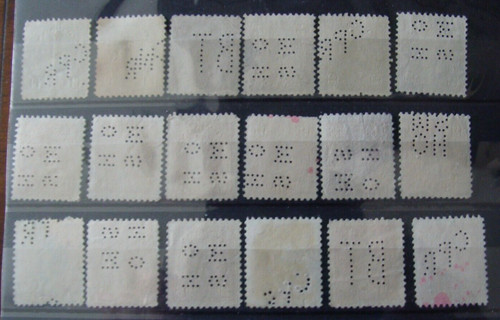 Perfins stamps francobolli - ,