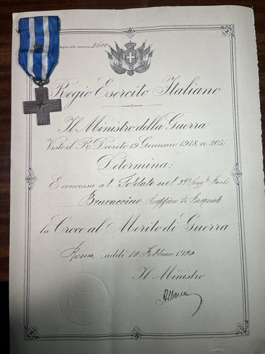Diploma croce merito di - e,