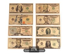 8 Banconote Dollari Placcato