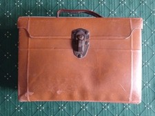 Vintage Cartella di Cartone Valigia Valigetta Zaino Libri Scuola Antica Anni '50