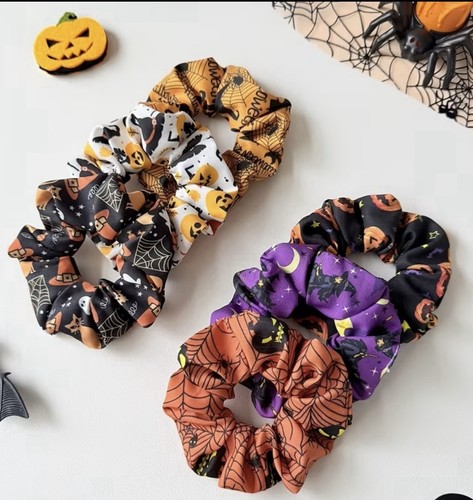 Halloween scrunchies - halloween,