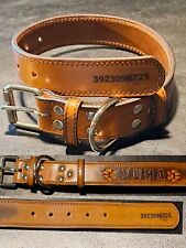 COLLARE IN VERO CUOIO PER CANI DI DIVERSA TAGLIA PERSONALIZZAZIONE A RICHIESTA