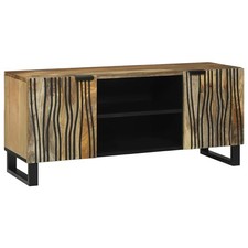 vidaXL Mobile TV Marrone 105 x 33 x 46 cm legno massello di mango