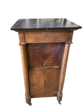 Antico mobiletto comodino Impero in noce epoca inizi del XIX secolo Parigi