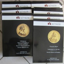 Raccolta di ben 11 cataloghi d'aste KUNKER :::: vi sono pubblicate monete russe