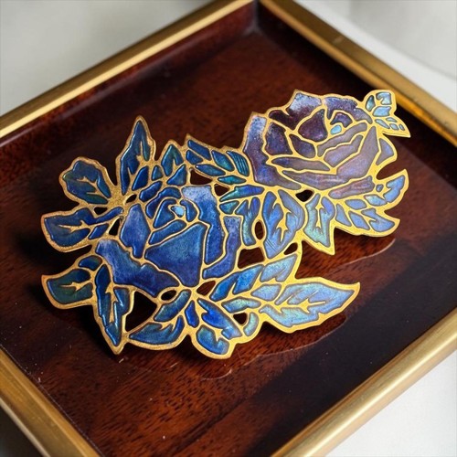 Spilla floreale cloisonne