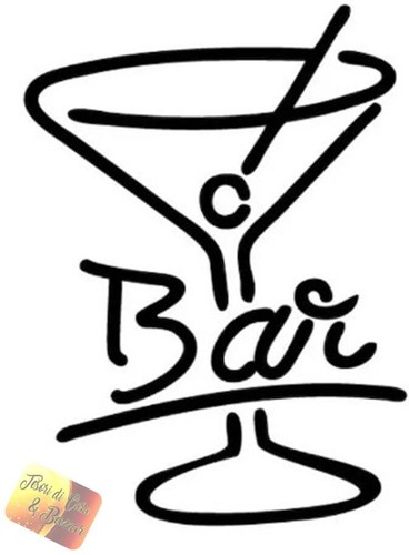 Adesivo bicchiere bar 15 - bicchiere, x