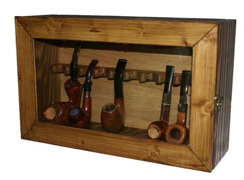 Portapipe legno vetrina 10 - portapipe,