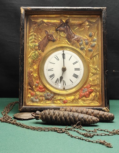 Antico orologio foresta - foresta, nera
