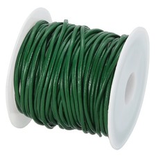 Corda rotonda in pelle, corda in pelle da 5,5 iarde (verde scuro, 1,5 mm/0,06")