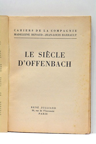 Siècle offenbach paris - siÈcle,