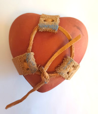 Terra Cotta & Leather Heart