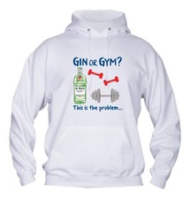 Felpa Uomo & Bambino Cappuccio - Gin OR Gym - Divertente Humor Made in Italy