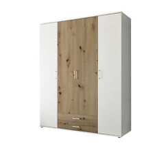 Armadio 4 ante battenti KALLI con 2 cassetti in laminato, LAP 159,3x196,3x53,5cm