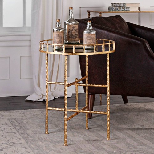 Tavolo glam foglia - foglia, rotondo