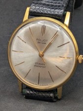 Vintage Watch Poljot De LUXE Ultra Slim Soviet Men's Wristwatch 23 Jewels