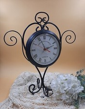 Orologio da tavolo con trespolo in metallo