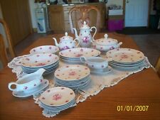 Schumann Germania US Zone Vintage Fushia Rosa Motivo Floreale 31 Pezzi Raggruppamento