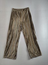 ZARA Women Pant M Gold Pleated